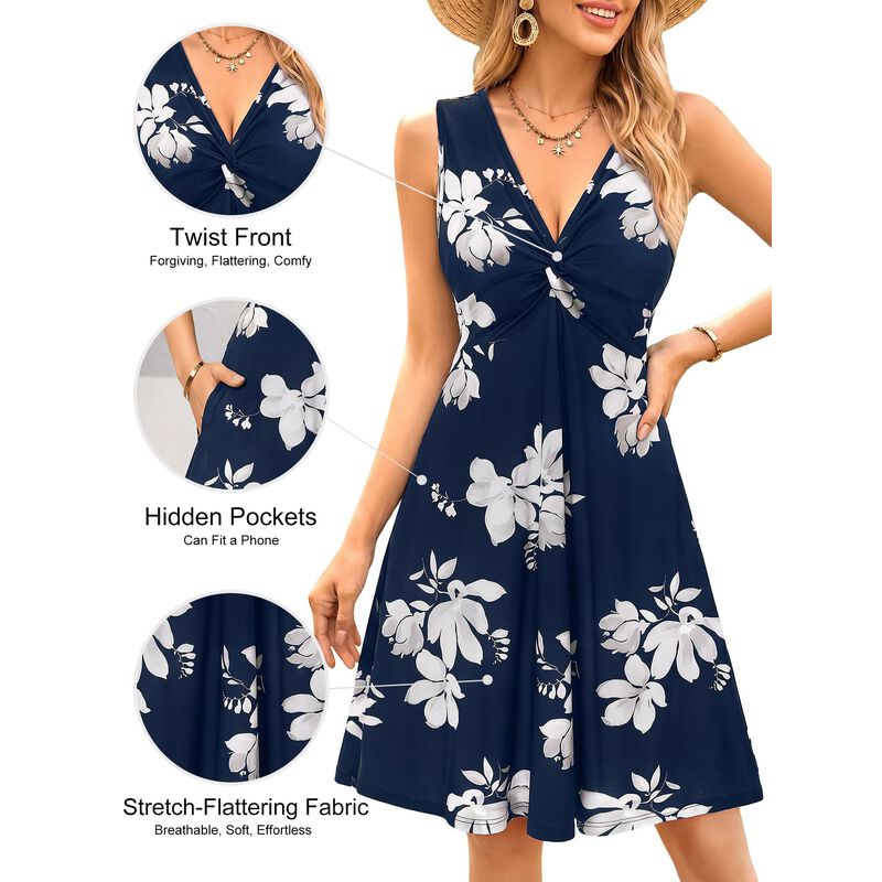 Vestido Mini Fluido Huhot Talla Plus 2026 image number null