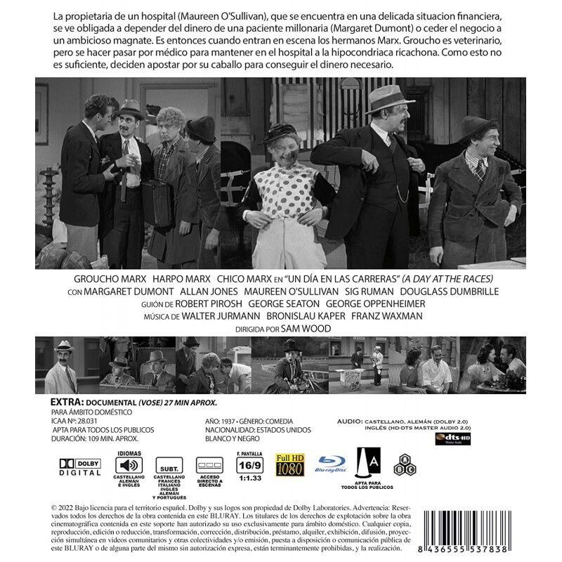 Un D&iacute;a En Las Carreras [blu-ray] (1937) image number null