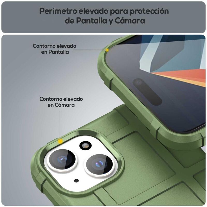 Funda TEKKU Rugged Shield para iPhone 15 Verde image number null