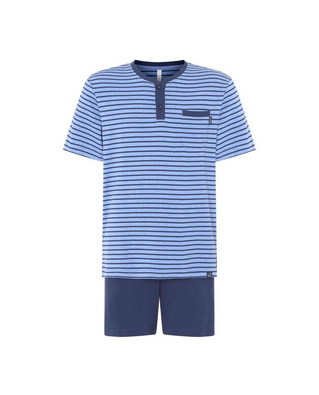 Pijama de Rayas Azules Azul image number null