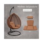 Columpio Jardin Exterior Tipo Huevo Con Cojines Jardimex