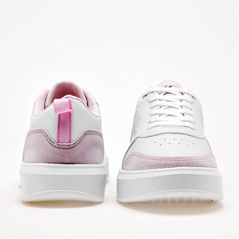 K&uuml;ss mich Tenis urbano para mujer. Blanco rosa image number null