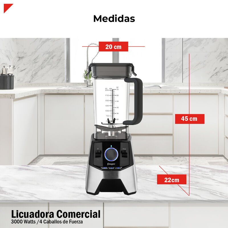 Bogner Licuadora Comercial 3000W 4Cf Bsb09S image number null