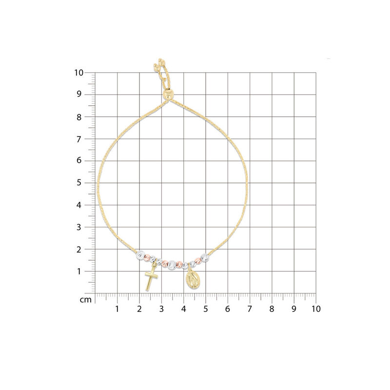 Pulsera De Oro Florentino 14K (22.5Cm) Con Cruz... image number null