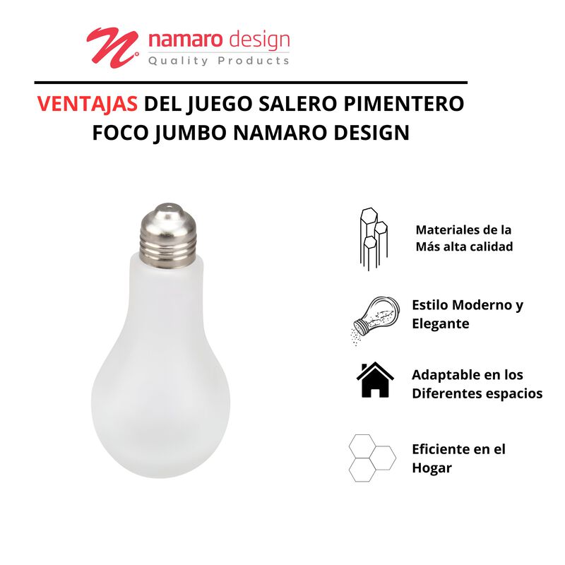 Juego Salero Pimentero Foco Jumbo Namaro Design image number null