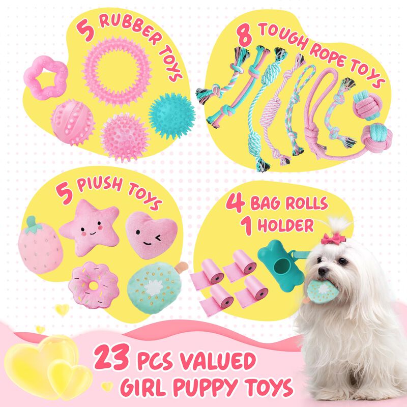 Puppy Toys Xiugoal, Rosa, Para La Dentici&oacute;n, Co... image number null