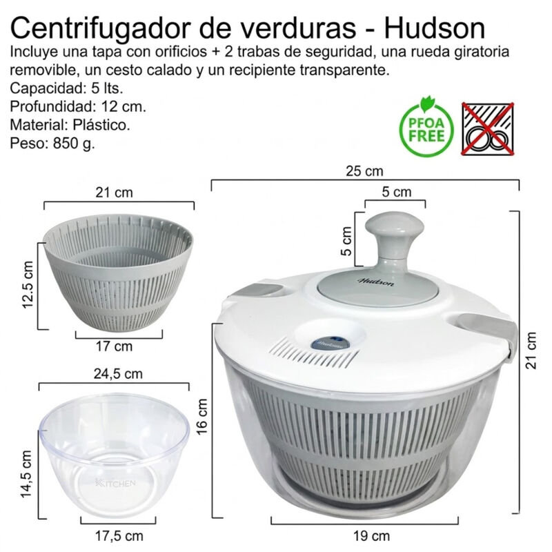 Escurridor Verduras Hudson Centri03 5 Litros Ce... image number null