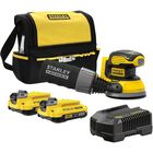 Lijadora Stanley 20V 5&rdquo; Profesional con 1 Bater&iacute;a 2.0Ah mas Maleta Modelo SCS220D1S-B3