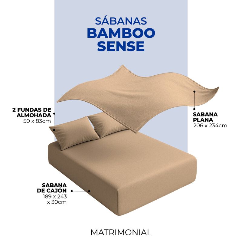 Juego De S&aacute;banas Matrimonial  Spring Air Bamboo... image number null