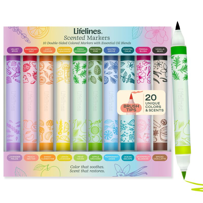 Marcadores Lifelines 10 Doble Cara Aromatizados image number null