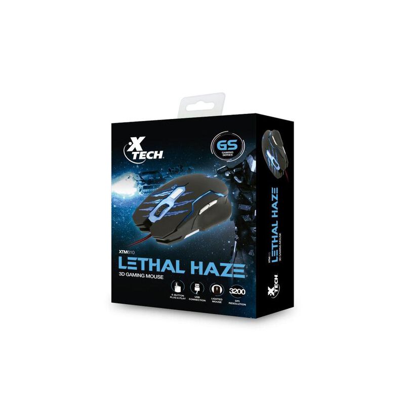 Mouse Gamer Xtech USB 6Bot LED 4Col 3200dpi XTM... image number null