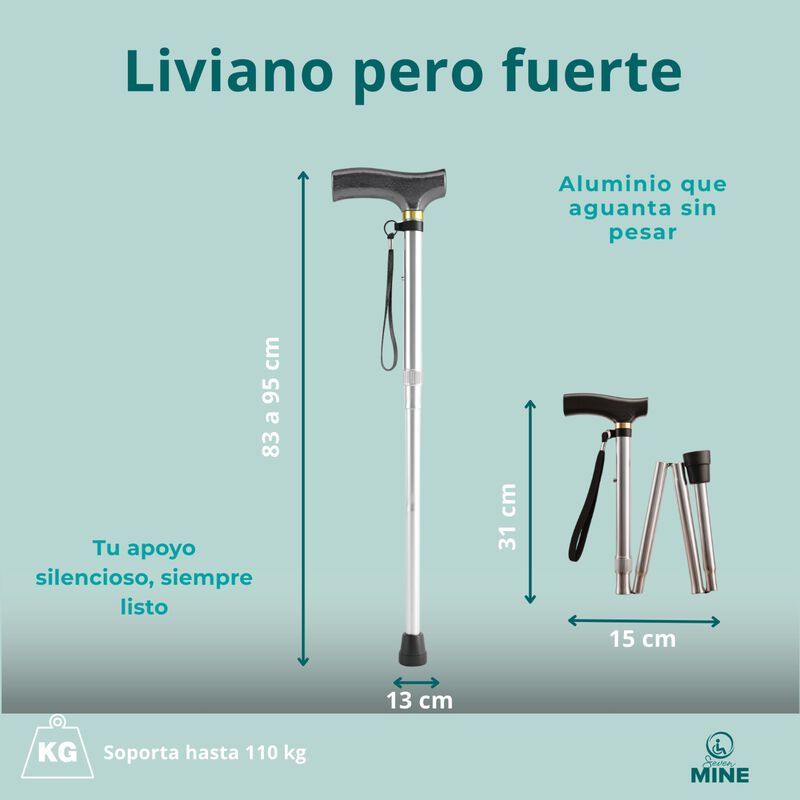 Bast&oacute;n Plegable con Correa para Caminar con Apo... image number null