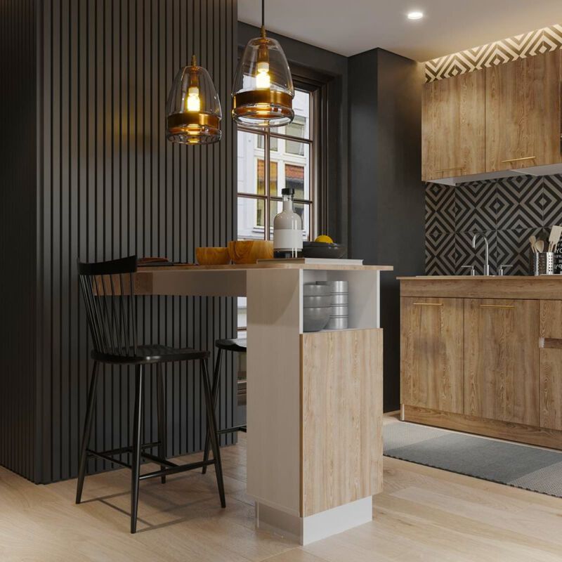 Barra  Desayunador Mila con Repisas Organizador... image number null