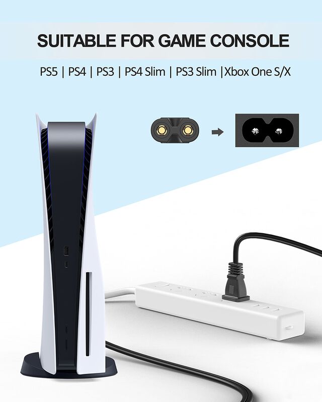 Cable De Alimentaci&oacute;n Ac De 12 Pies Para Ps5 Ps... image number null