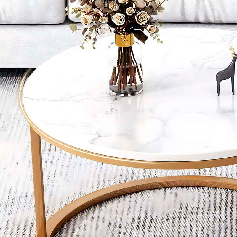 Set de 2 Mesas de Centro Circulares con Soporte... image number null