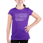 Camiseta Word Art Para Ni&ntilde;a - Bandera Glory Hallelujah - Morado