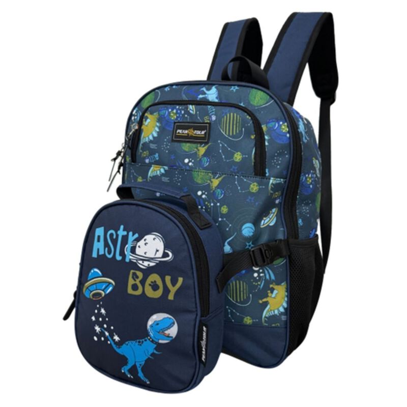 Kit Escolar Peaktour Dino + Lonchera Azul image number null