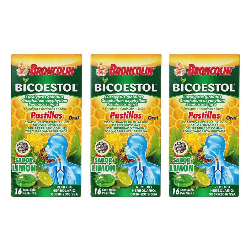 Broncolin Bicoestol Limon Tres Pzas image number null