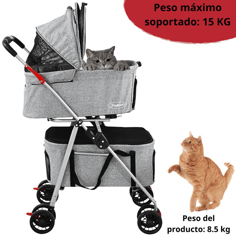 Carriola Doble para Mascotas Cochecito para Per... image number null