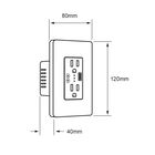Tomacorriente Inteligente Wi-Fi, Multicontacto, 2 contactos + 1 puerto USB-A, Cable Neutro, Compatible con App móvil y Asistentes de voz