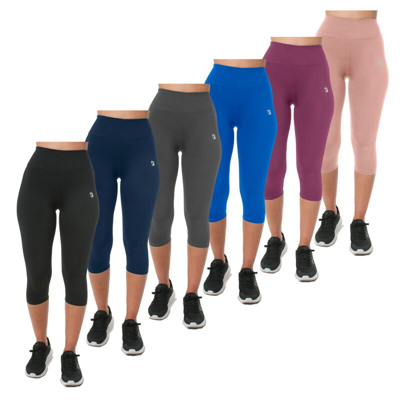 Leggin 1002 Capri Deportivo Mujer Dry-fit Black... image number null