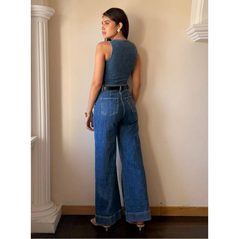 Jumpsuit Mezclilla Con Cintur&oacute;n image number null