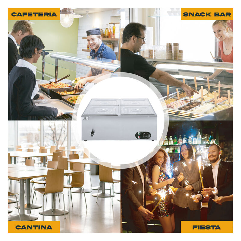 Ba&ntilde;o Maria Electrica Bufetera Industrial 4 Inse... image number null