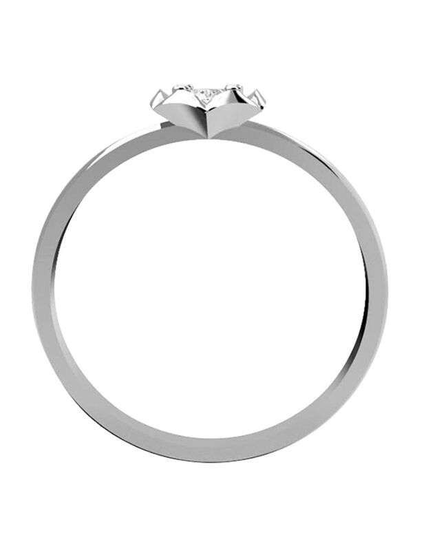 Anillo de Compromiso en Oro Blanco  de 10K con ... image number null