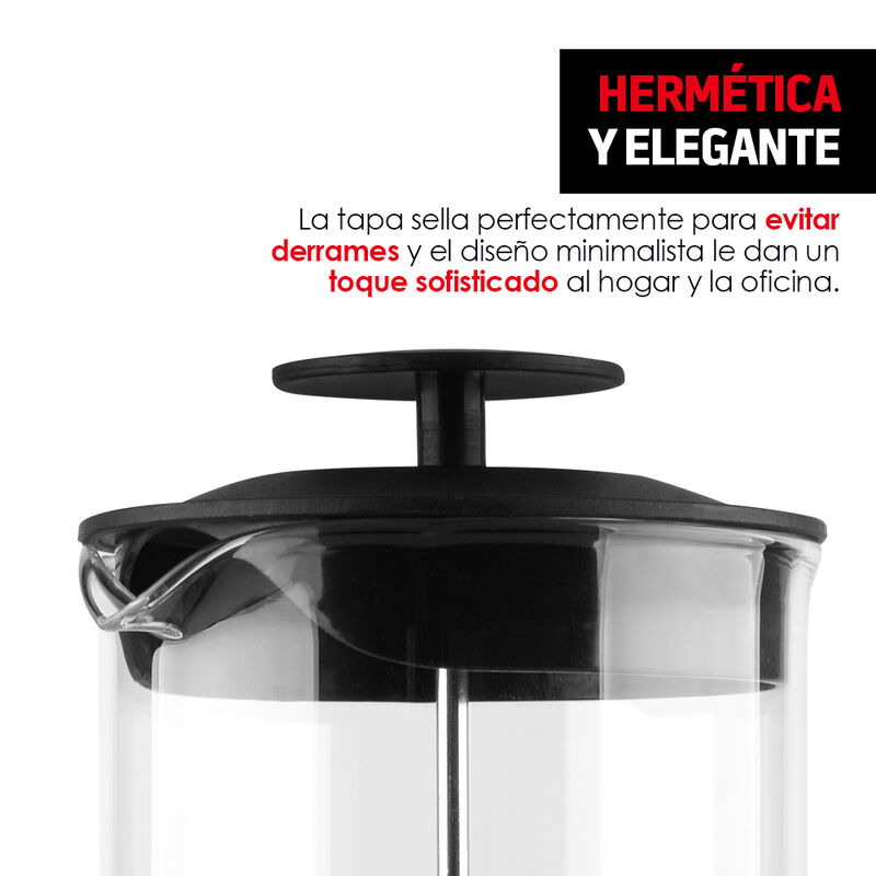 Prensa Francesa de Acero Inox y Vidrio para Caf... image number null