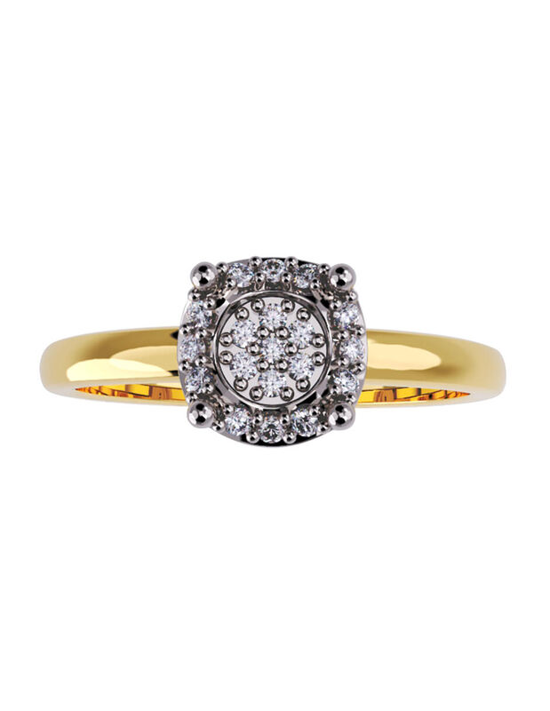 Anillo de Compromiso en Oro Amarillo 14K con Ci... image number null