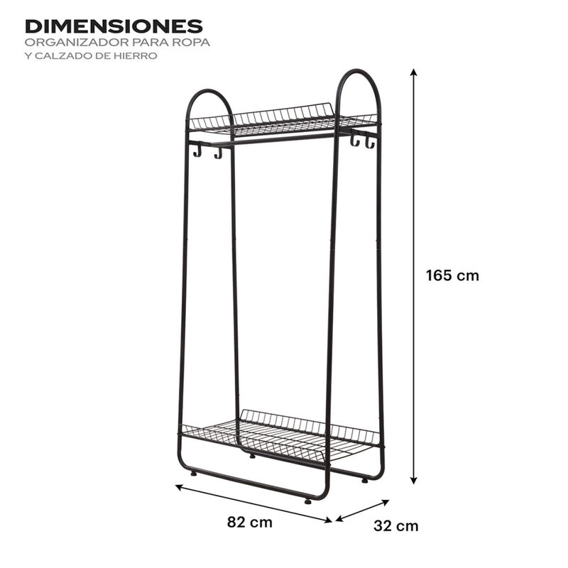 Rack Organizador Closet Para Ropa Y Calzado De ... image number null