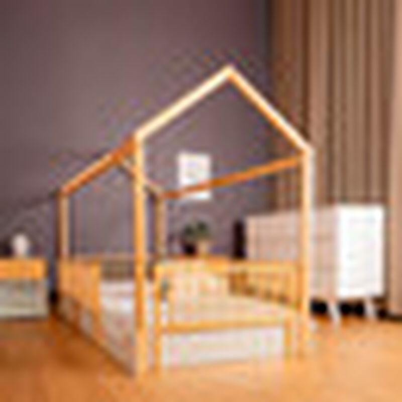 Cama Casa Montessori de Madera - Individual Dud... image number null