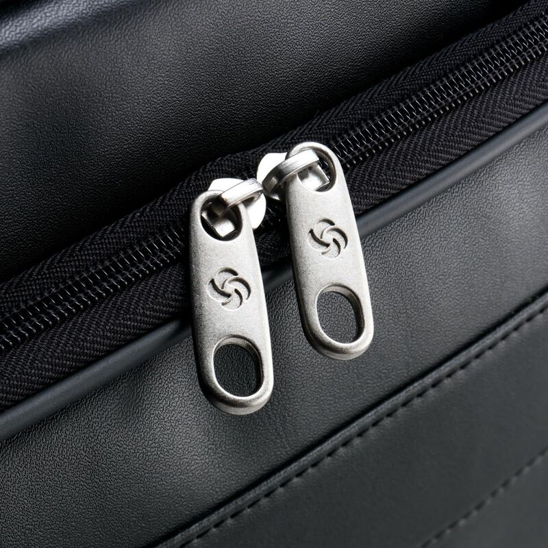 Malet&iacute;n Samsonite Leather Slim Black De 16 Pulg... image number null