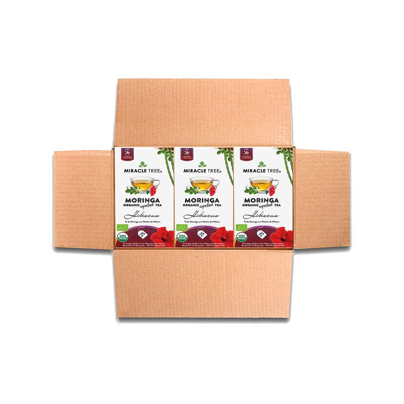 T&eacute; Miracle Tree Moringa Hibisco 3&times;25 Bolsas image number null