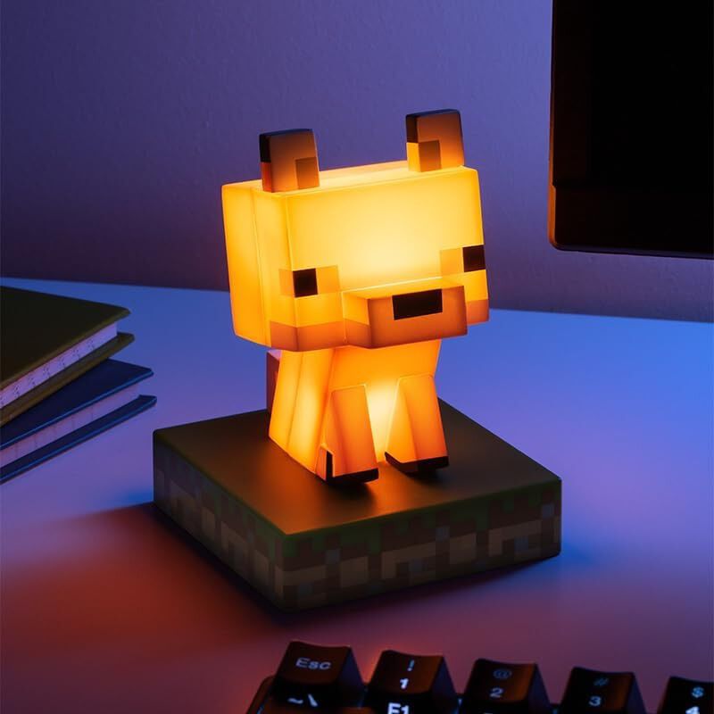 L&aacute;mpara Zorro Icons Fox Light Minecraft 11 cms image number null