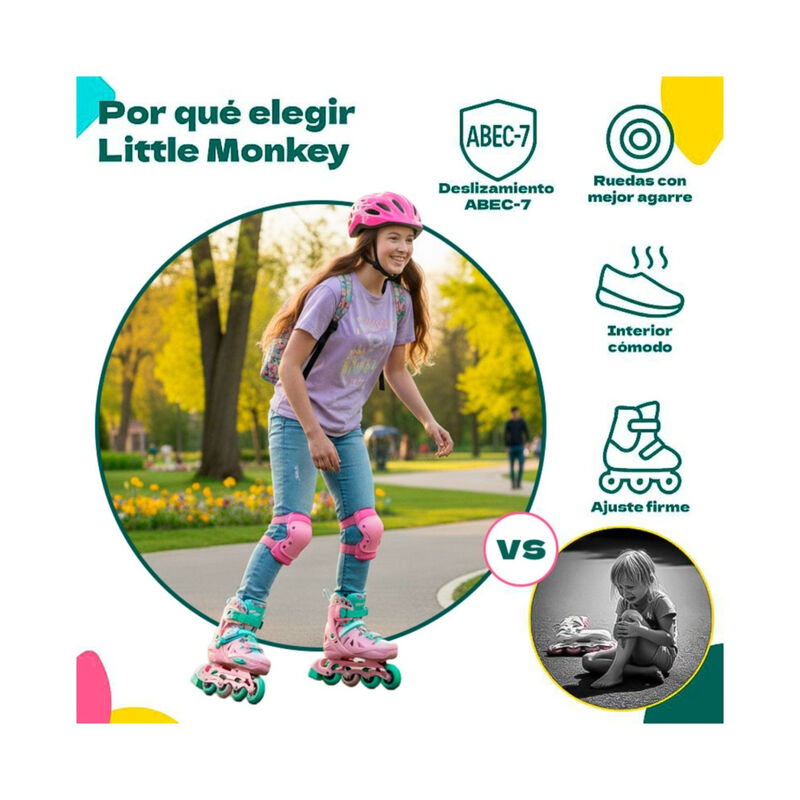 Patines Linea 4 Ruedas Soporte Aluminio Abec 9 ... image number null