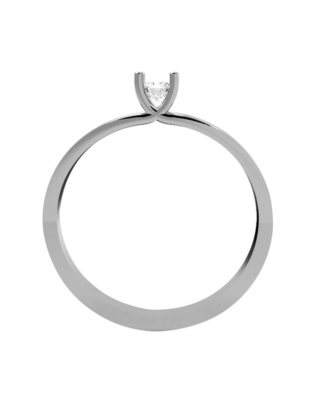 Anillo de Compromiso de 14K con Diamante de Lab... image number null