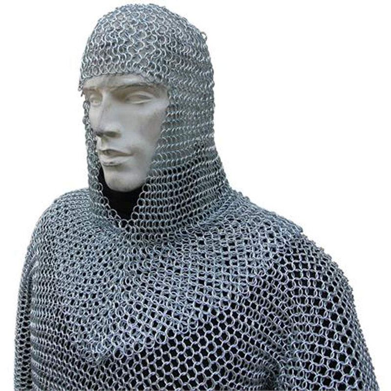 Camisa Cota de Malla Medieval con Cofia - Acaba... image number null