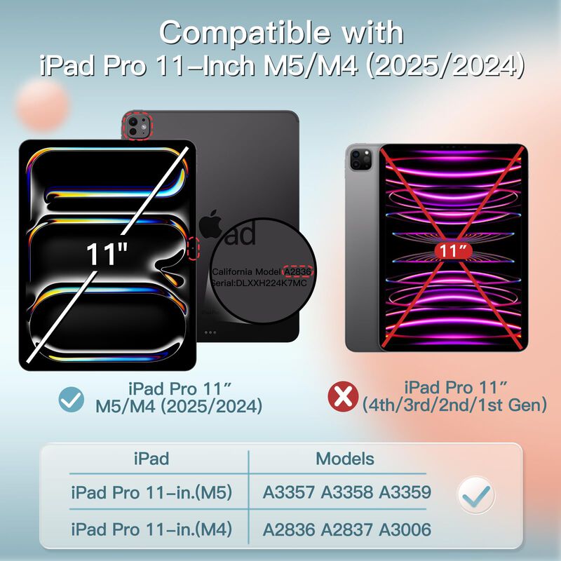 Funda Para Ipad Jetech 28 cm Negra M5/m4 Pro/pe... image number null