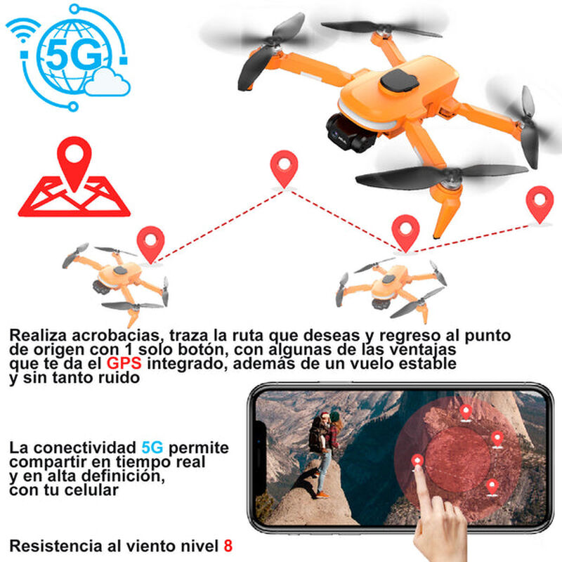 Drone Vak 955 Doble Cámara GPS 4k Video Control... image number null