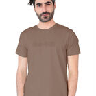 Playera Caballero Cuello Redondo Estampado Caf&eacute; Roosevelt C348