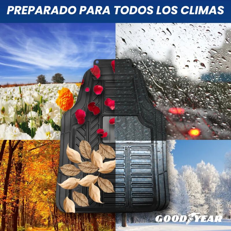 Tapetes Goodyear Gytap805640 Uso Rudo 4 Pzas Ne... image number null