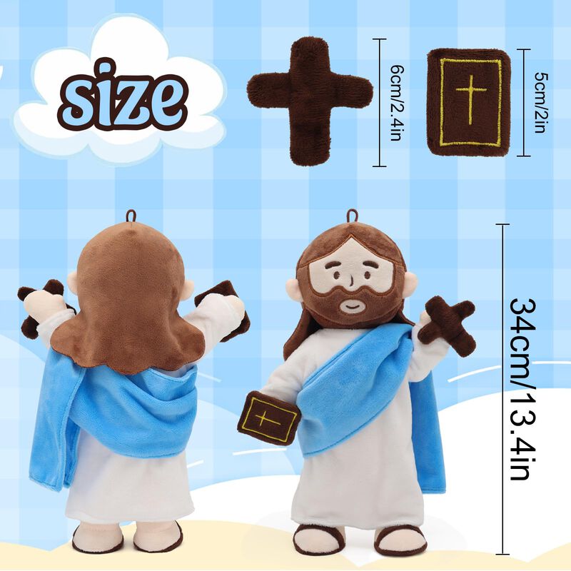 Mu&ntilde;eco De Peluche Yelakey Jesus De 34 Cm Con Es... image number null