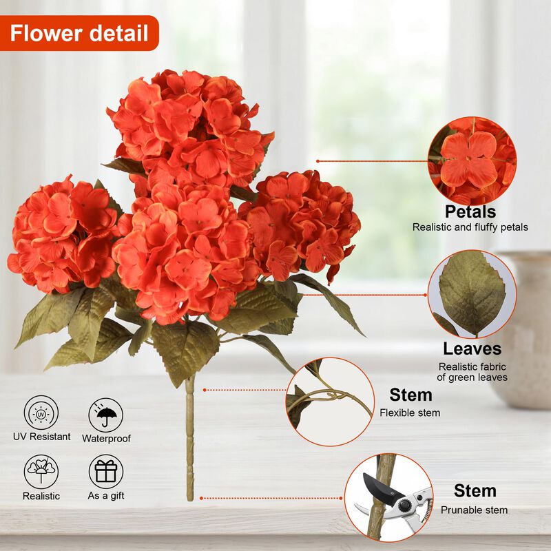Flores Artificiales Ivydale 46 cm Naranja Y Ama... image number null