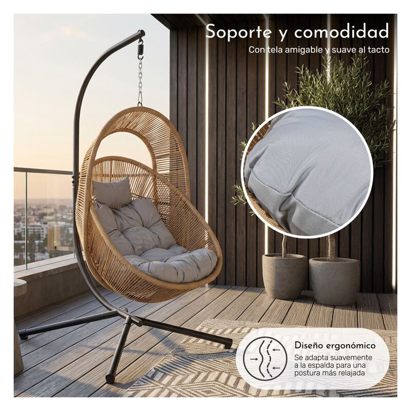 Columpio Exterior Silla Colgante Terraza Jardin... image number null