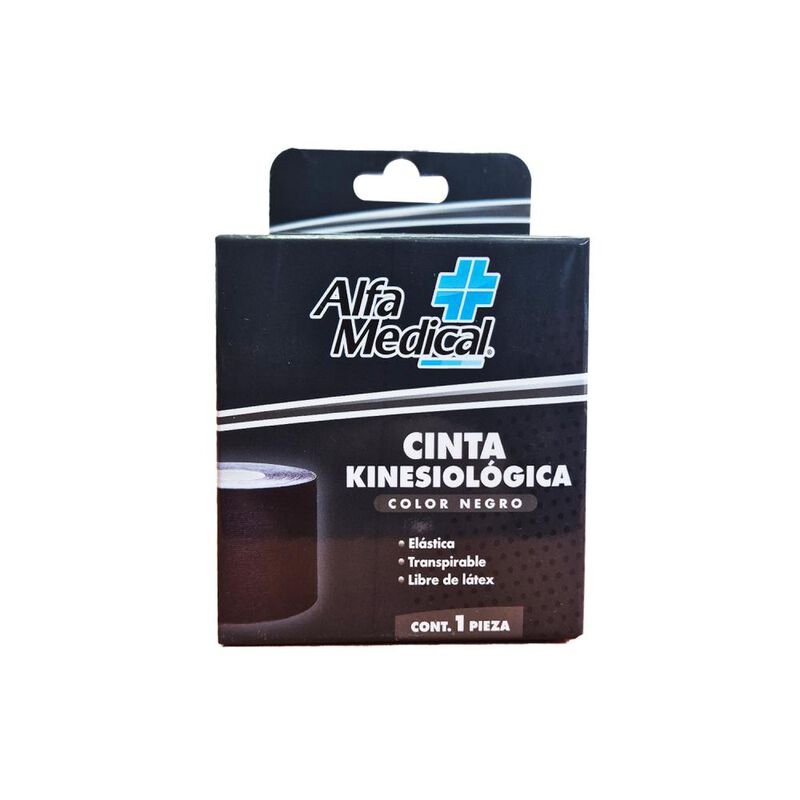 Alfa Medical Cinta Kinesiol&oacute;gica Color Negro 5c... image number null