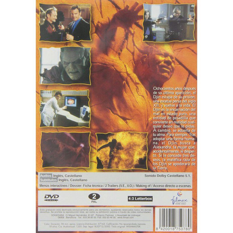 Wishmaster [DVD] image number null