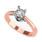 Anillo de Compromiso de 14K con Circonia Talla 45 ORO ROSA 14K- / M1001-14R-CZ-45