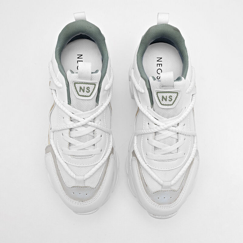 Neosport Tenis Chunky Para Mujer Blanco Verde C... image number null