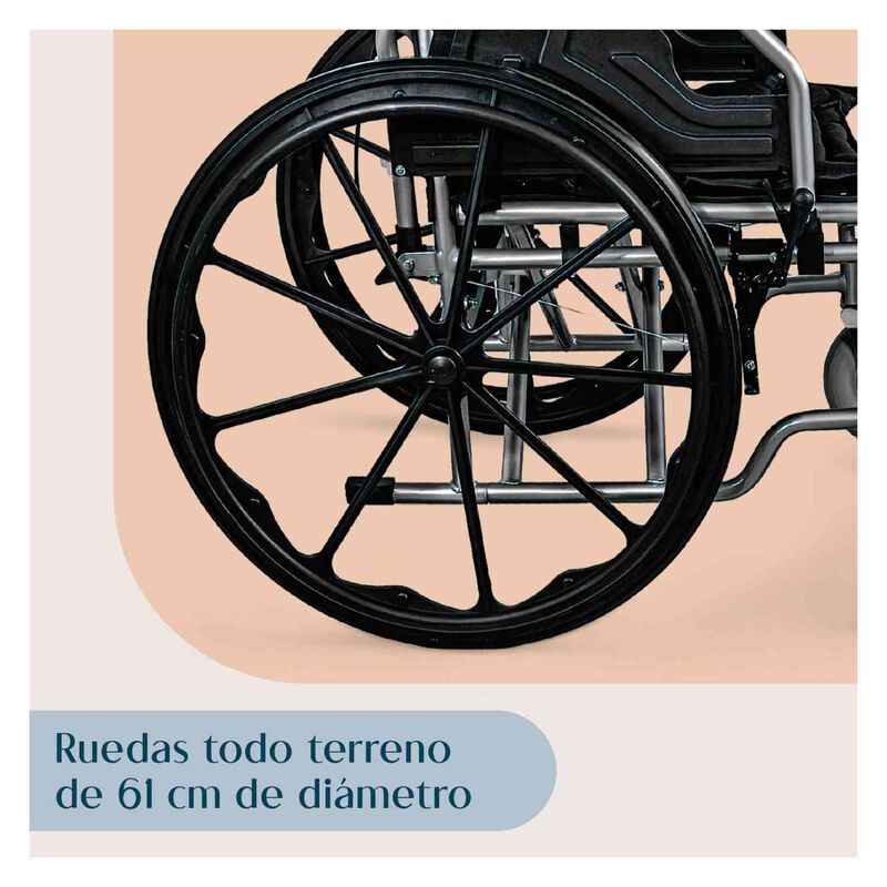 Silla De Ruedas Plegable 24 Pulgadas Todo Terre... image number null
